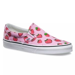 Vans Slip On Strawberry Print Shoes